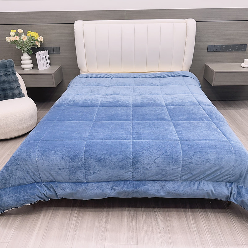 Winter Style Solid Color Lamb Cashmere Quilt