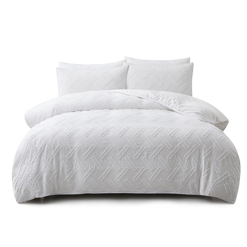 3PC Comforter Set That Combines Clipping and Carving and Waffle Craftsmanship