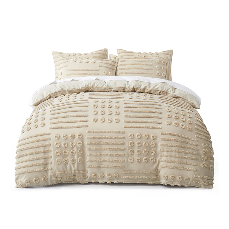 Geometric Style Tufted Comforter Set