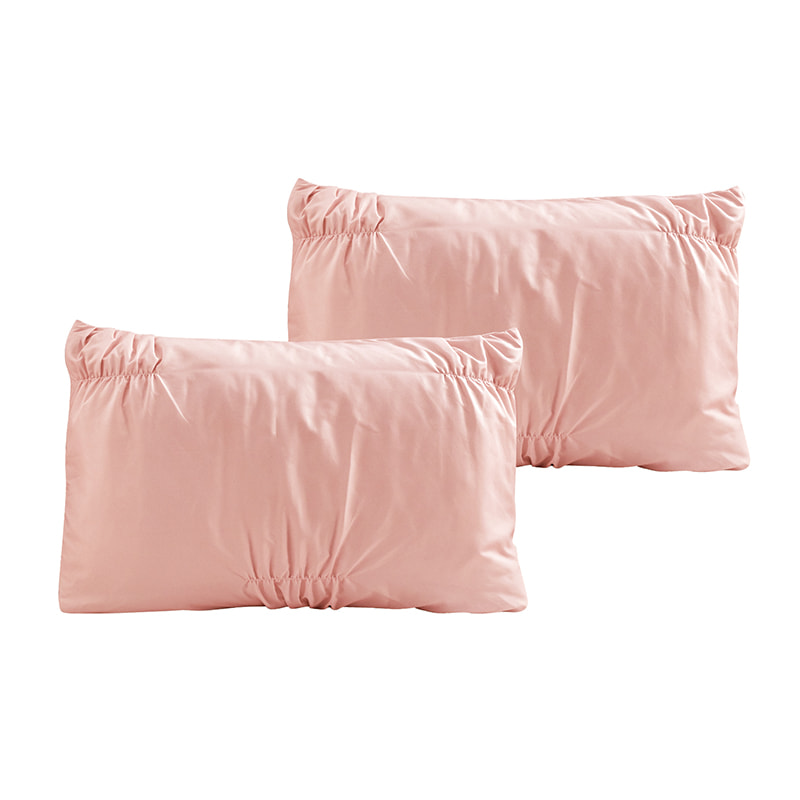 Pleated Solid Color Comforter Set of Nine Pieces