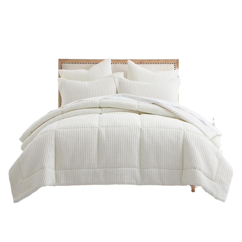  Waffle Comforter Set with Shams