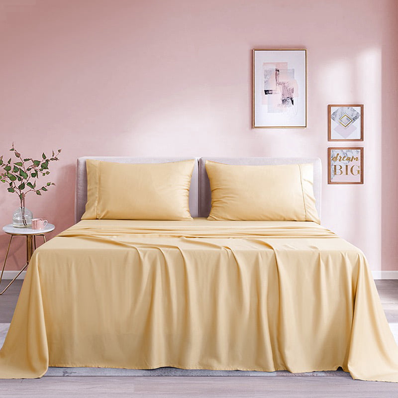 Pure Natural Bamboo Fiber Bed Sheet Set