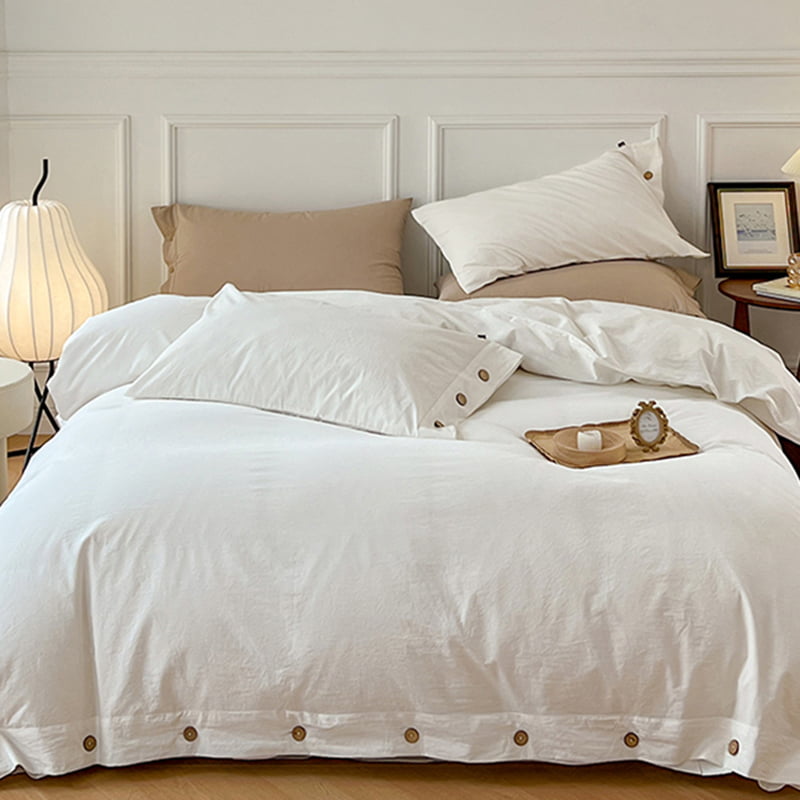 Buttoned Cotton Duvet Cover