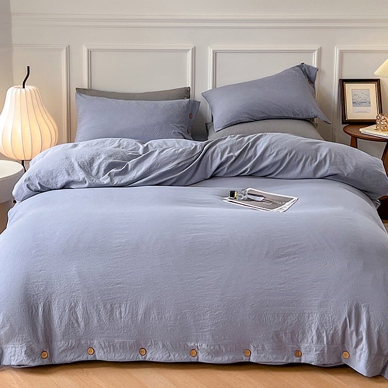 Buttoned Cotton Duvet Cover