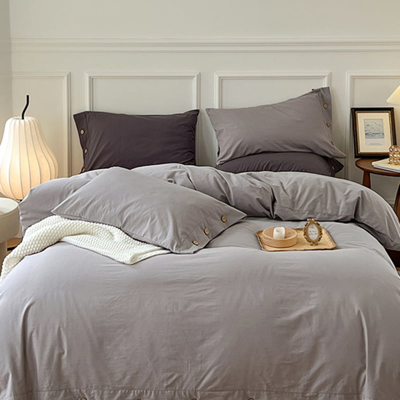 Buttoned Cotton Duvet Cover