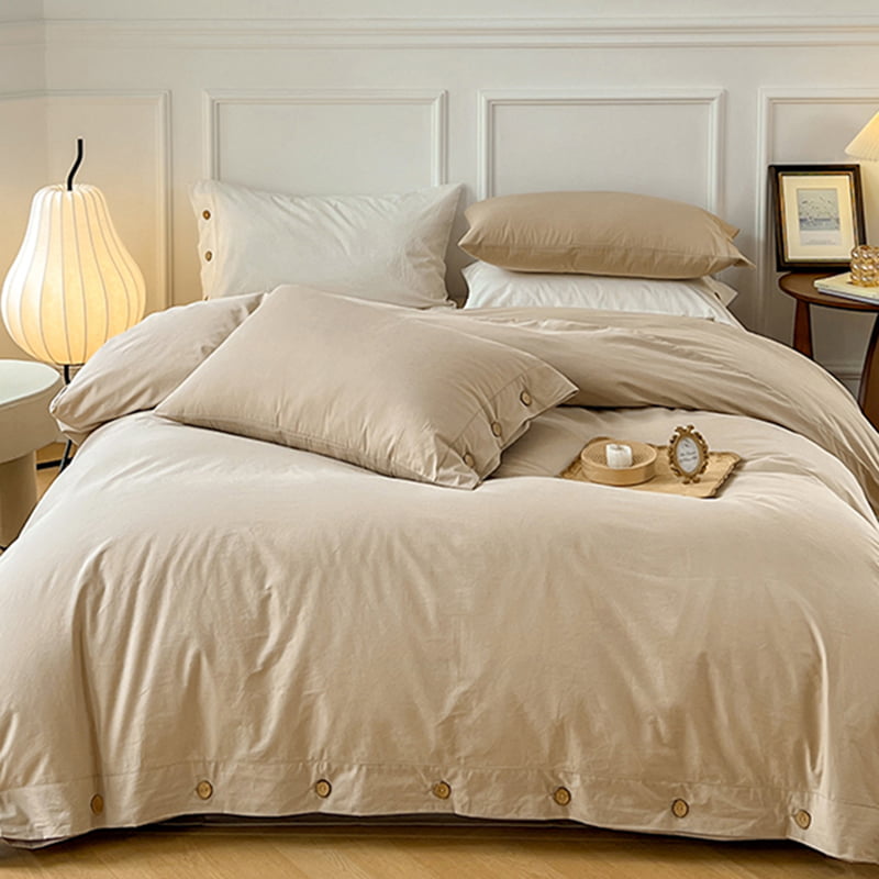 Buttoned Cotton Duvet Cover