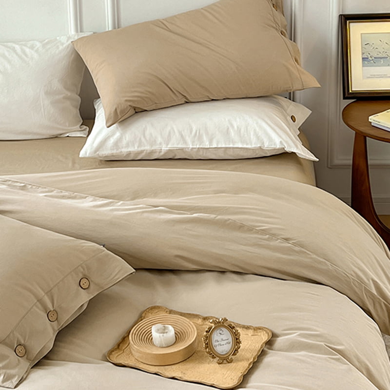 Buttoned Cotton Duvet Cover