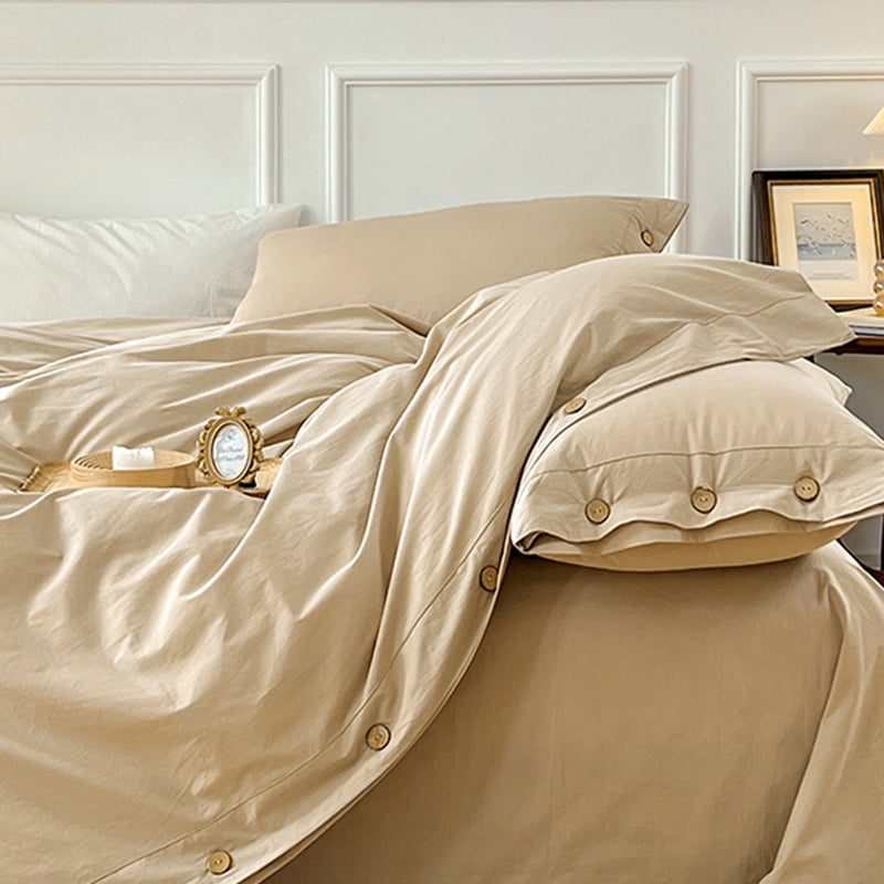 Buttoned Cotton Duvet Cover