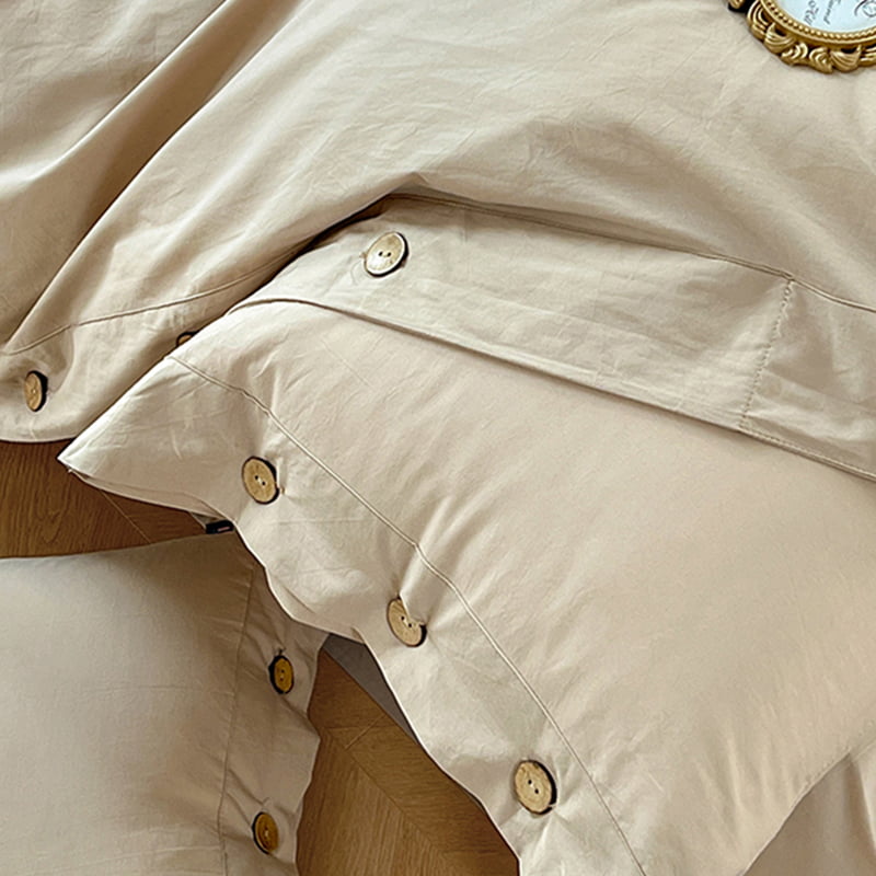 Buttoned Cotton Duvet Cover