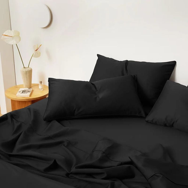 Solid Color Pure Cotton Bed Sheet Set