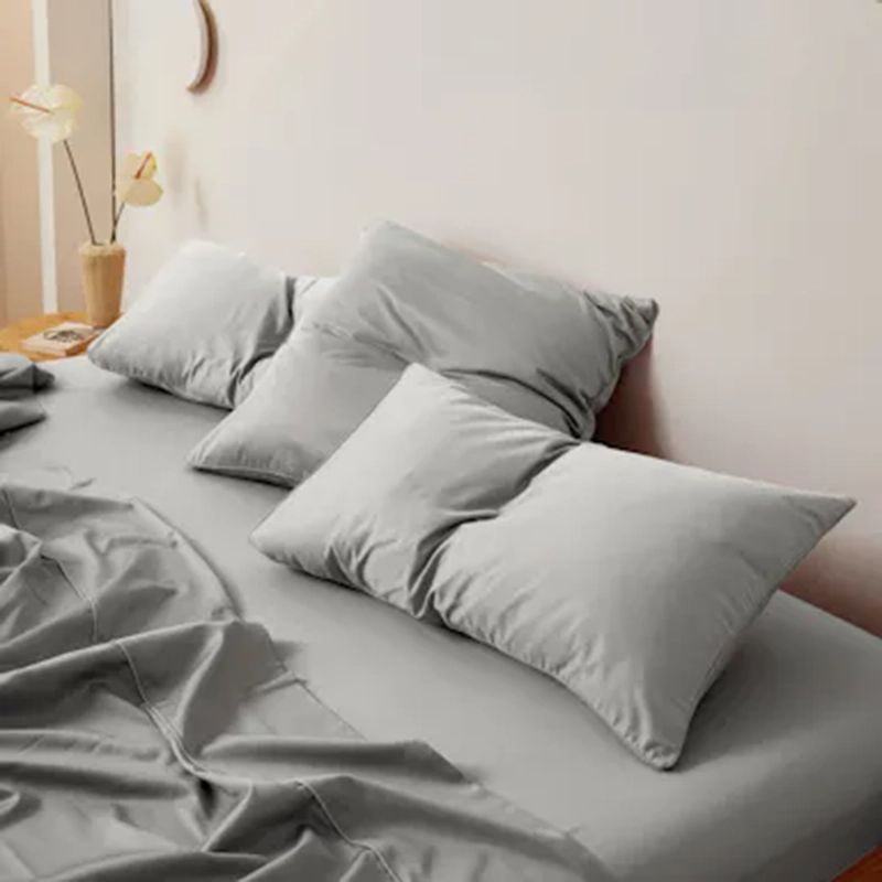 Solid Color Pure Cotton Bed Sheet Set