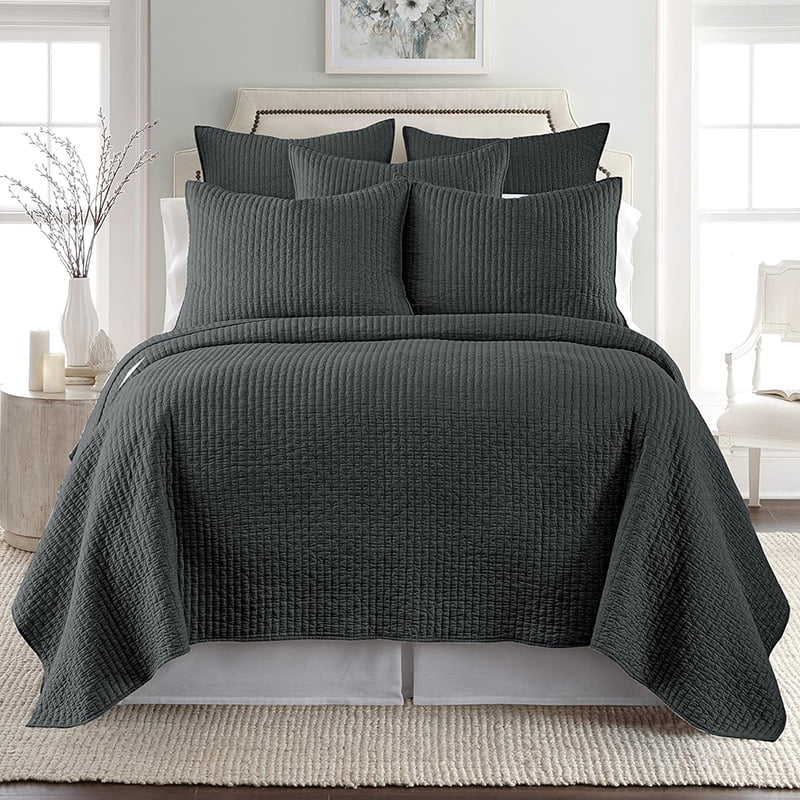 Pipeline Pattern Water Washed Quilt Set