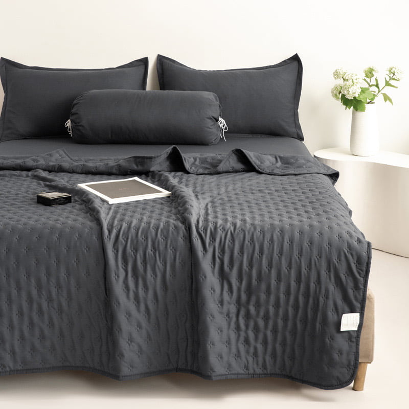 Soft Ultrasonic Washed Quilt Three Piece Set