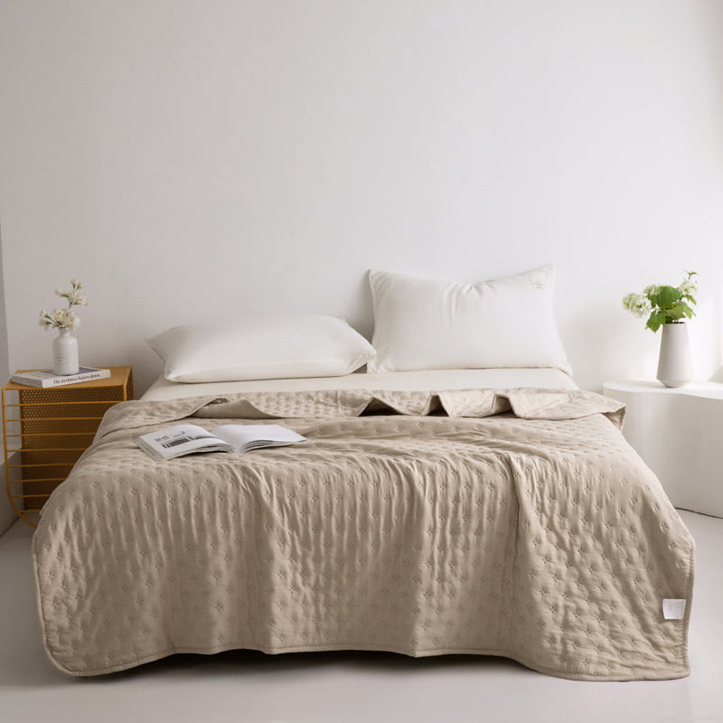 Soft Ultrasonic Washed Quilt Three Piece Set