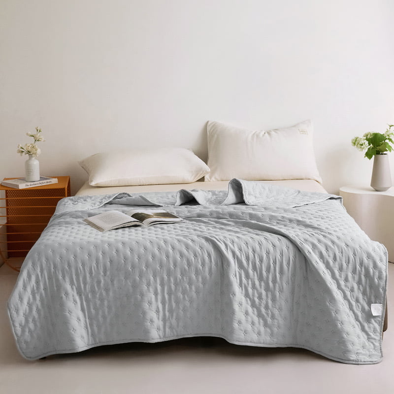 Soft Ultrasonic Washed Quilt Three Piece Set