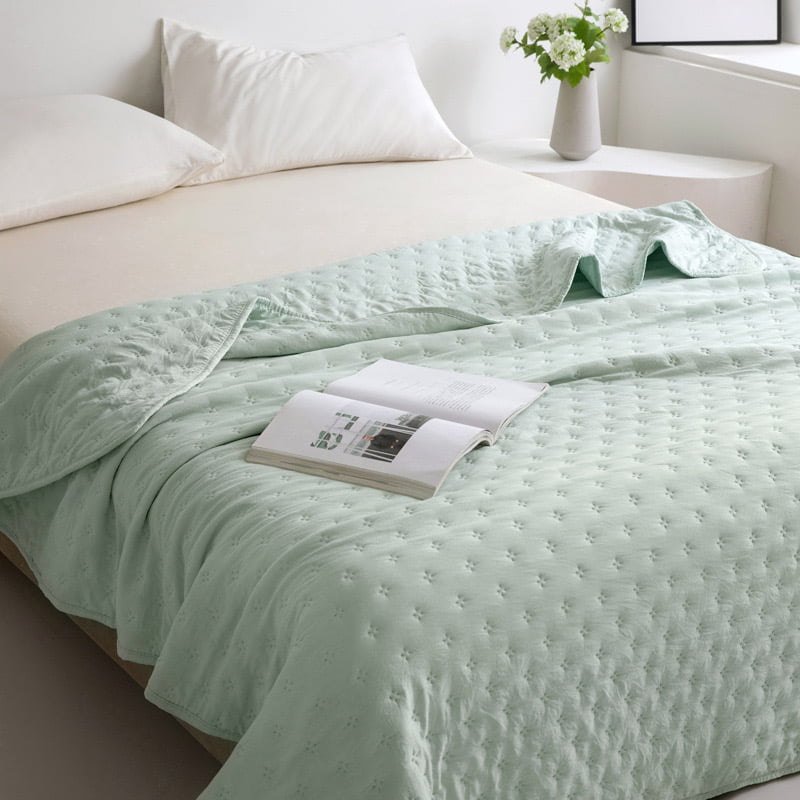 Soft Ultrasonic Washed Quilt Three Piece Set