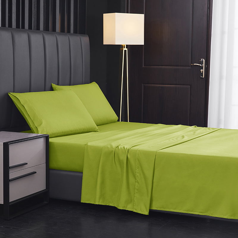 Solid Color Polyester Bed Sheet Set