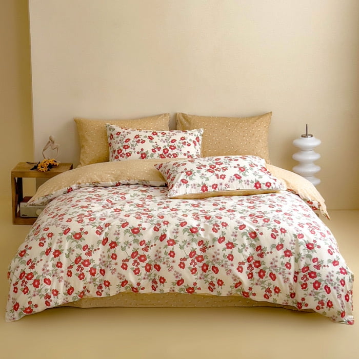 Flower Patterned Duvet Cover Set