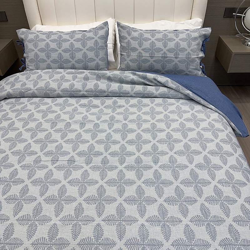 Cotton Double-Layer Yarn Jacquard Duvet Cover Set