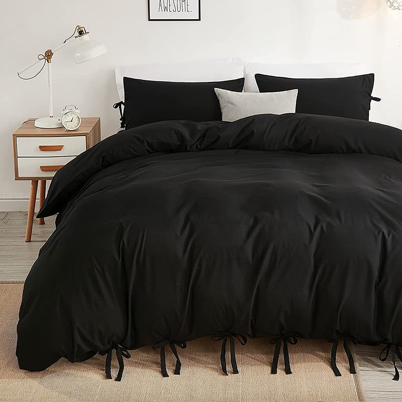 Bowknot Microfiber Duvet Set