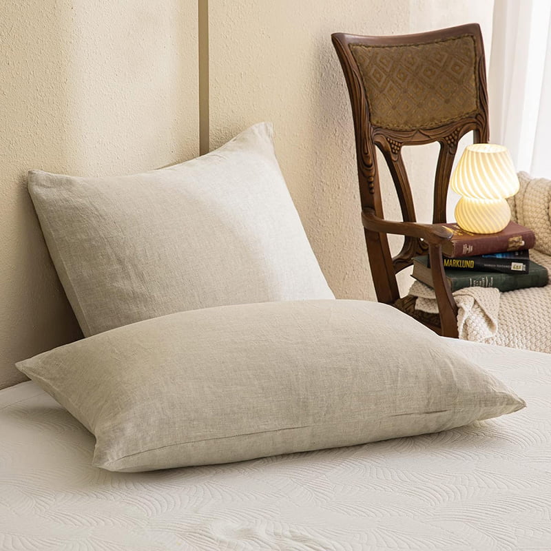 Simple and Pure Linen Comforter Three Piece Set